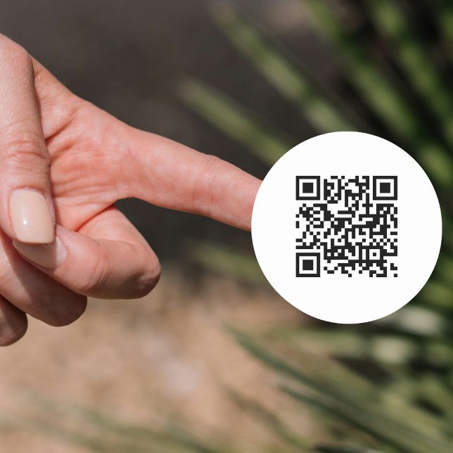 Code QR circulaire personnalisé des Étiquettes pro (Personalized Business Labels Custom Round QR Code)