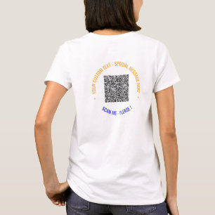 Code QR coloré T-Shirt texte personnalisé et coule