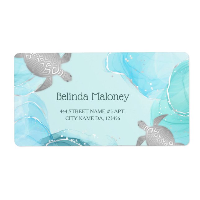 Code QR côtier de la tortue d'argent (Devant)