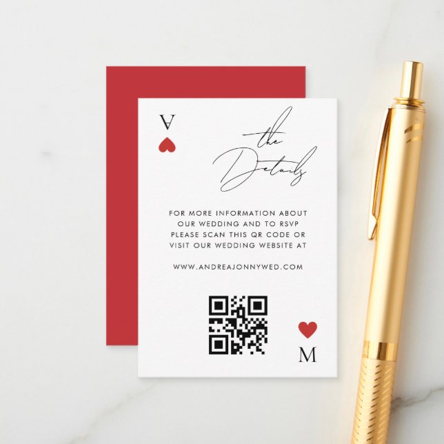 Code QR de carte de jeu de casino de Vegas Détails (Devant/Arrière en situation)