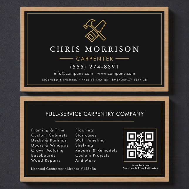 Code QR de la carte de visite professionnelle pour (Créateur téléchargé)