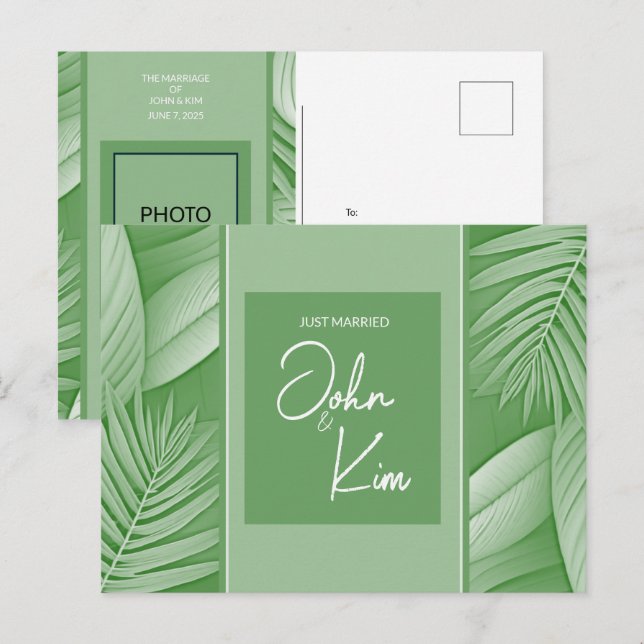 Code QR de l'annonce de mariage Carte postale phot (Devant / Derrière)