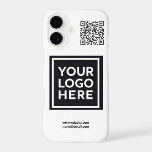 Code QR de l'entreprise en blanc