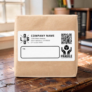 Code QR de logo d'entreprise personnalisé Avertiss