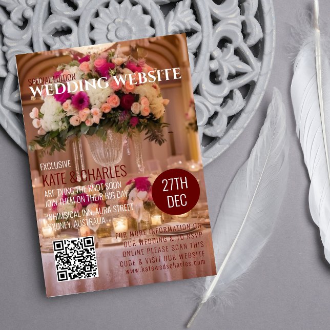 Code QR de magazine personnalisé | RSVP | Site Web (Créateur téléchargé)