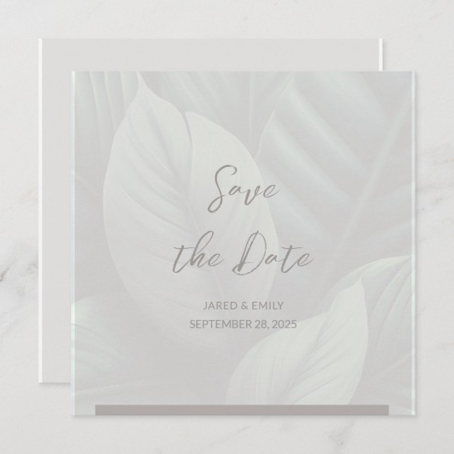 Code QR de mariage Invitation à sauvegarder la dat (Devant / Derrière)