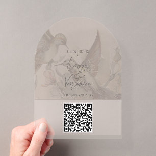 Code QR de mariage Invitation Colibri