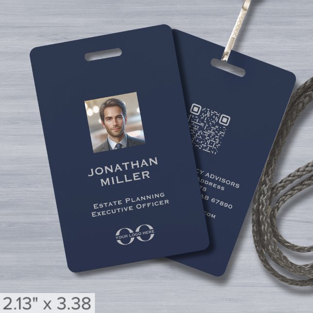 Code QR de photo personnalisée Badge d'ID employé (Créateur téléchargé)