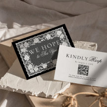 Code QR de réponse pour dentelle ancienne noire et