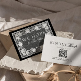 Code QR de réponse pour dentelle ancienne noire et