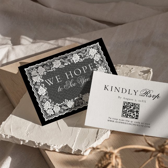 Code QR de réponse pour dentelle ancienne noire et (Créateur téléchargé)