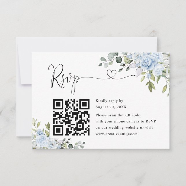 Code QR de réponse pour un site web de mariage bot (Devant)