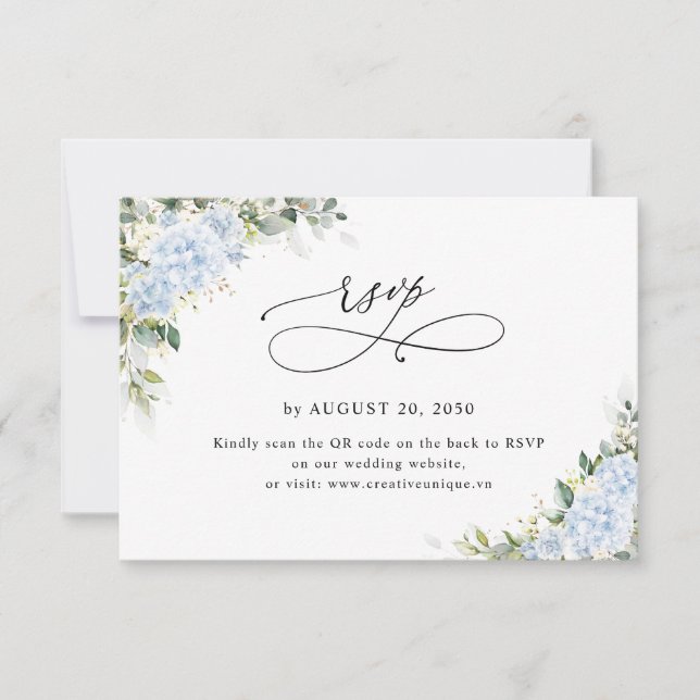 Code QR de réponse pour un site web de mariage flo (Devant)