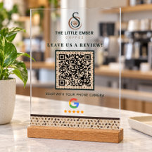 Code QR de révision de salon de café Grain de café
