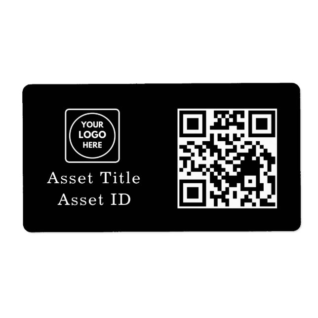 Code QR d'inventaire noir | Code de produit commer (Devant)