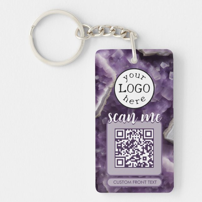 Code QR double pour l'améthyste pourpre d'entrepri (Devant)
