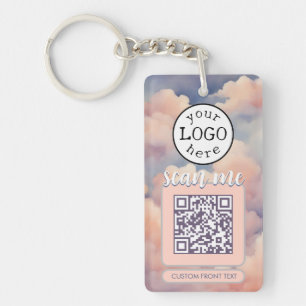 Code QR double pour les nuages rose affaires