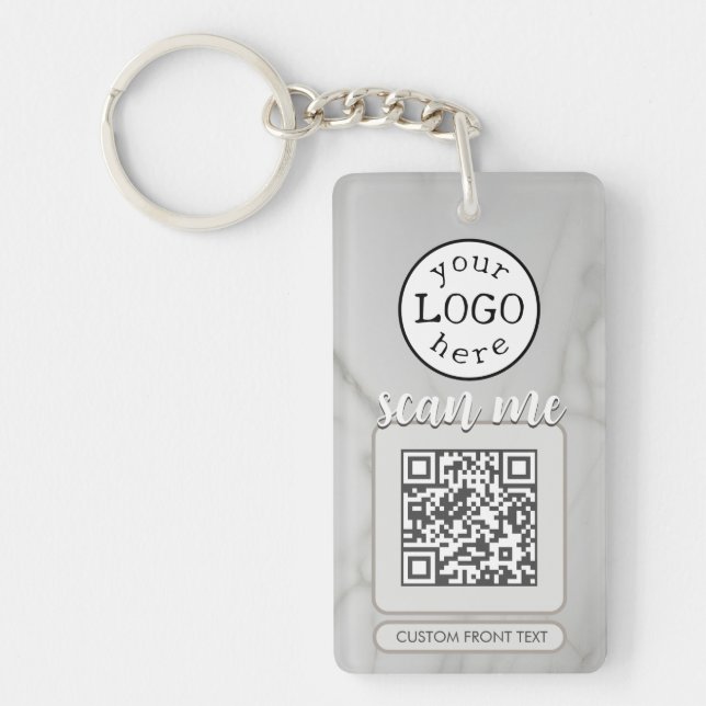 Code QR double pour Marbre blanc élégant pour entr (Devant)