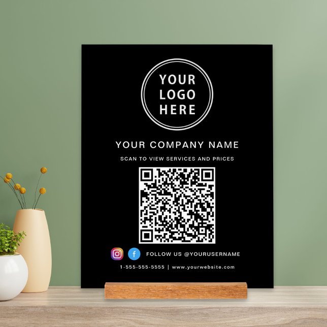 Code QR du logo de l'entreprise sur les réseaux so (Créateur téléchargé)
