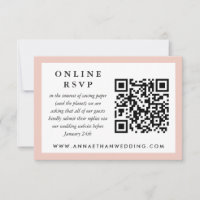 Code QR du Mariage de trame de fond noir Carte RSV