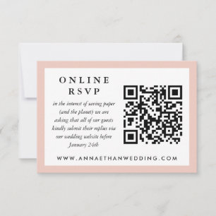Code QR du Mariage de trame de fond noir Carte RSV