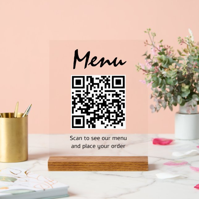 Code QR du menu du restaurant transparent pour sca (Mariage)