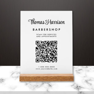 Code QR du script d'entreprise blanc