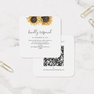 Code QR du site Web de mariage Sunflower pour RSVP