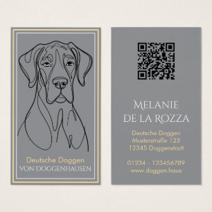 Code QR Éleveur de Chiens Chenil gris