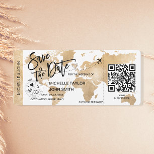 Code QR Enregistrer la date Carte du monde du Pass