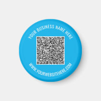 Code QR et aimant professionnel de texte personnal