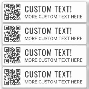 Code QR et Sticker de texte personnalisé