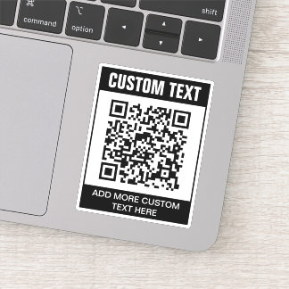 Code QR et Sticker de texte personnalisé