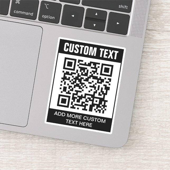 Code QR et Sticker de texte personnalisé (Détail)