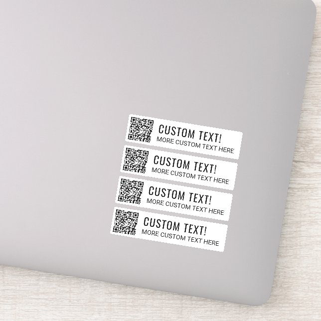Code QR et Sticker de texte personnalisé (Détail)
