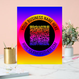 Code QR et texte personnalisé Votre entreprise sig