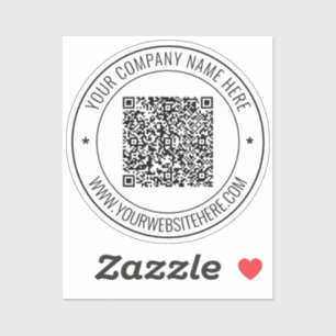 Code QR et texte personnalisé Votre Sticker person