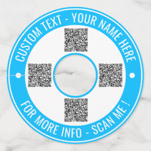 Code QR et Verre de vin personnalisé Étiquette vos