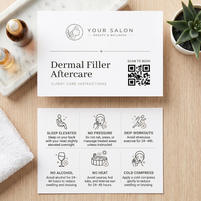 Code QR Logo de Soins Après-Remplissage Minimalist (Créateur téléchargé)