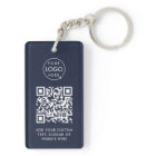 Code QR | Logo d'entreprise Bleu marine profession