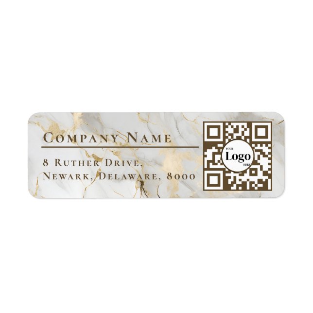 Code Qr Logo Entreprise Adresse de Retour Agate Bl (Devant)