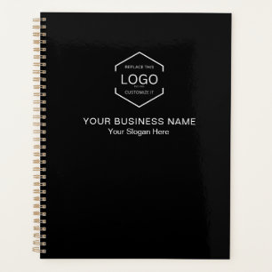 Code QR Logo Minimaliste Entreprise Texte Noir Bla