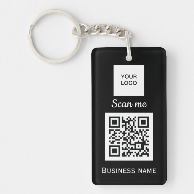 Code QR - Logo professionnel personnalisé noir (Devant)