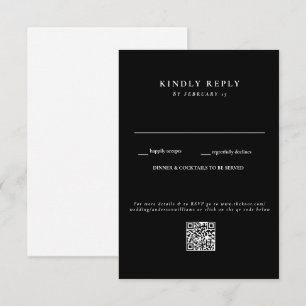 Code QR Mariage B/W moderne RSVP
