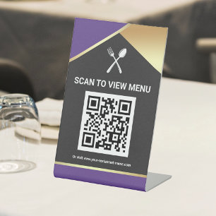 Code QR Menu Numérique pour Restaurants Panneau de
