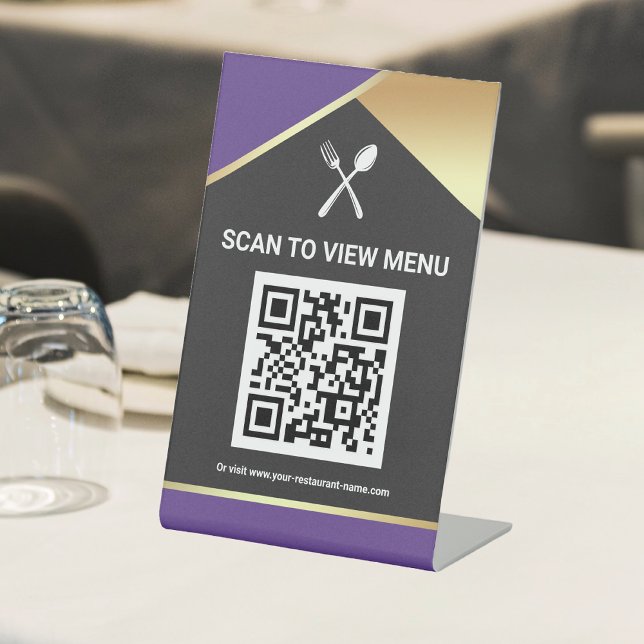Code QR Menu Numérique pour Restaurants Panneau de (Créateur téléchargé)