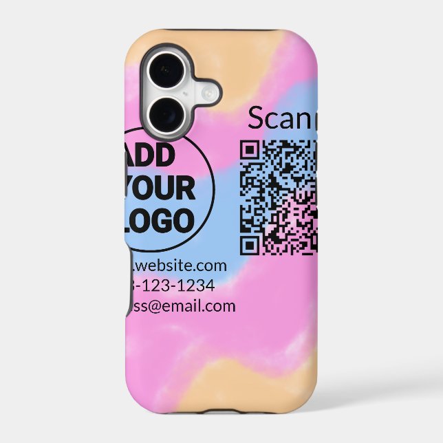 Code QR minimal simple ajouter un logo nom de code (Verso)