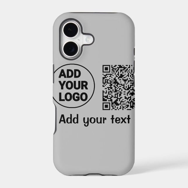Code QR minimal simple ajouter un logo nom de code (Verso)