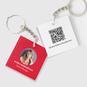 Code QR minimaliste Simple Logo Rouge
