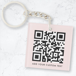 Code QR Minimaliste Texte personnalisé simple rose